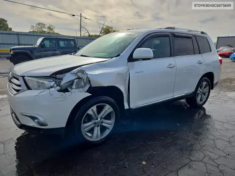 5TDYK3EH3CS075659 — 2012 Toyota Highlander, Передняя часть, фото до ремонта