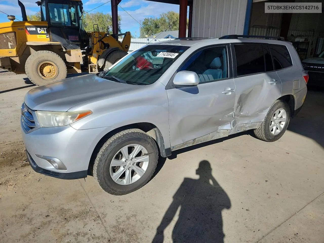5TDBK3EHXCS142716 Toyota Highlander 2012 — повреждение Боковая часть, фото до ремонта