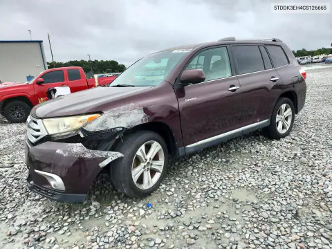 5TDDK3EH4CS126665 — 2012 Toyota Highlander, Передняя часть, фото до ремонта