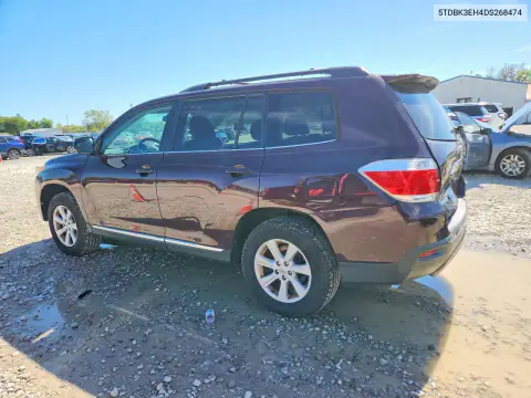 5TDBK3EH4DS268474 — 2013 Toyota Highlander, фото 2 с аукциона Copart, Задняя часть