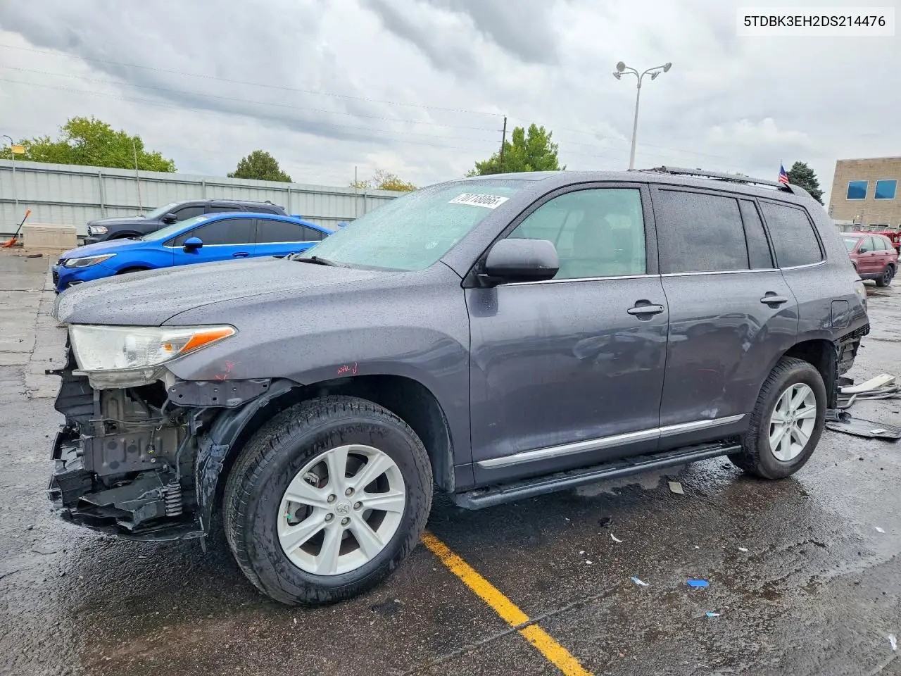 2013 Toyota Highlander Plus VIN 5TDBK3EH2DS214476 фото 1