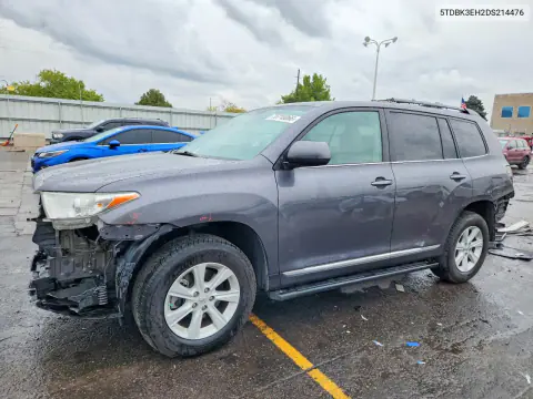 5TDBK3EH2DS214476 — 2013 Toyota Highlander, Задняя часть, фото до ремонта