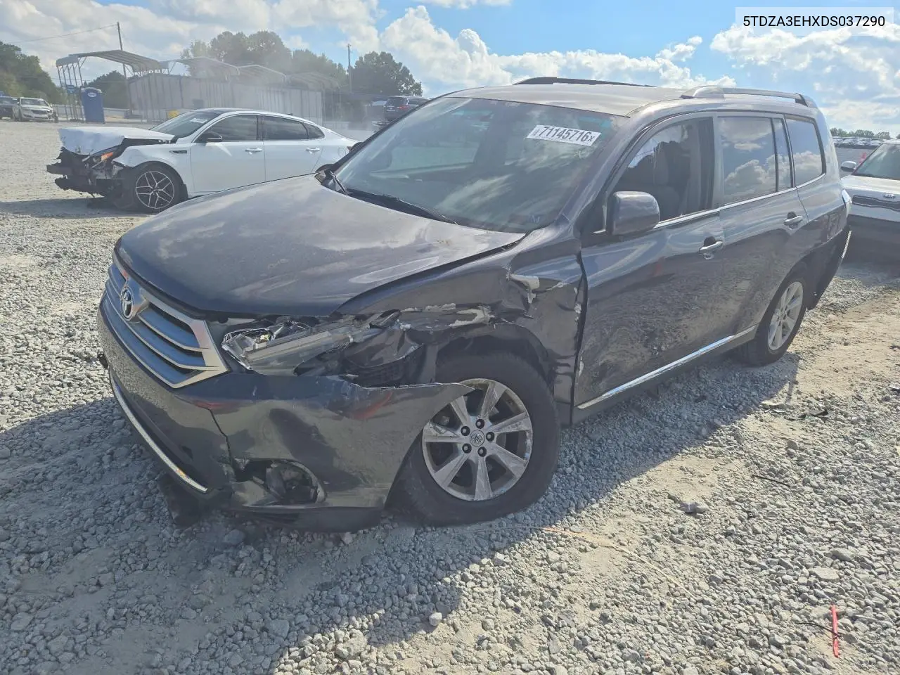 5TDZA3EHXDS037290 Toyota Highlander 2013 — повреждение Передняя часть, фото до ремонта