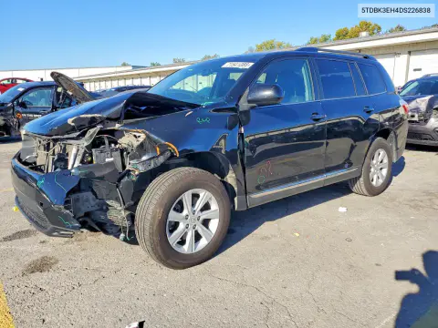 5TDBK3EH4DS226838 — 2013 Toyota Highlander, Передняя часть, фото до ремонта