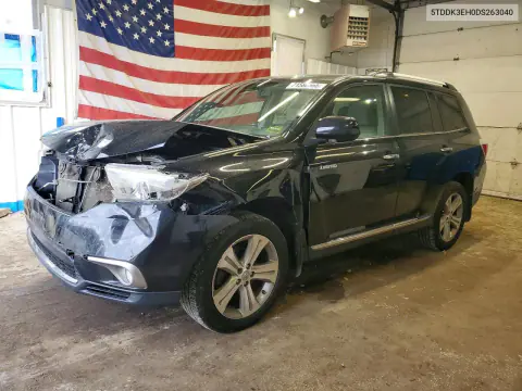 5TDDK3EH0DS263040 — 2013 Toyota Highlander, Передняя часть, фото до ремонта