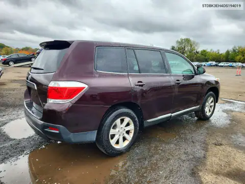 5TDBK3EH4DS194019 — 2013 Toyota Highlander, фото 3 с аукциона Copart 20.10.2026, Задняя часть