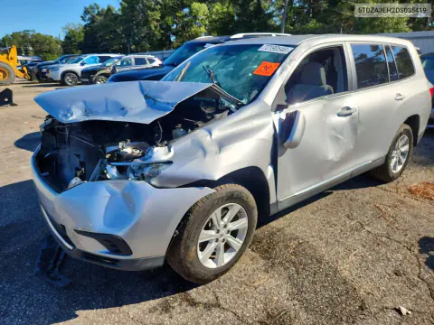 5TDZA3EH2DS035419 — 2013 Toyota Highlander, Передняя часть, фото до ремонта