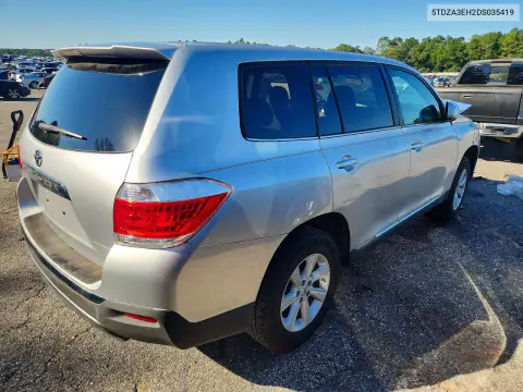 2013 Toyota Highlander Base VIN 5TDZA3EH2DS035419 фото 3