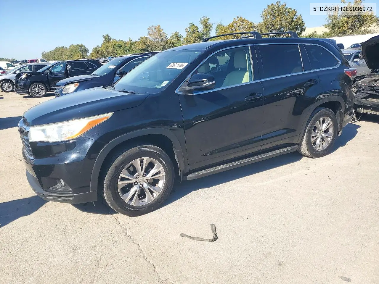 2014 Toyota Highlander Le Plus VIN 5TDZKRFH9ES036972 фото 1