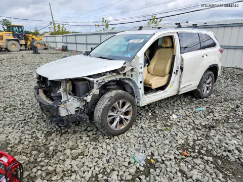 5TDJKRFH5ES044242 — 2014 Toyota Highlander, Передняя часть, фото до ремонта