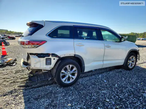 5TDJKRFH0ES050871 — 2014 Toyota Highlander, фото 3 с аукциона Copart, Передняя часть