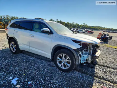 5TDJKRFH0ES050871 — 2014 Toyota Highlander, фото 4 с аукциона Copart, Передняя часть