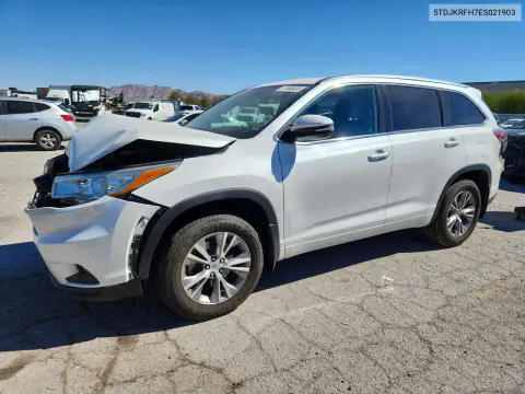 5TDJKRFH7ES021903 — 2014 Toyota Highlander, Передняя часть, фото до ремонта