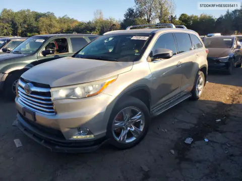 5TDDKRFH5ES035411 — 2014 Toyota Highlander, Подтопление, фото до ремонта