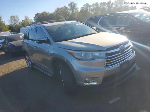 2014 Toyota Highlander Limited VIN 5TDDKRFH5ES035411 фото 4