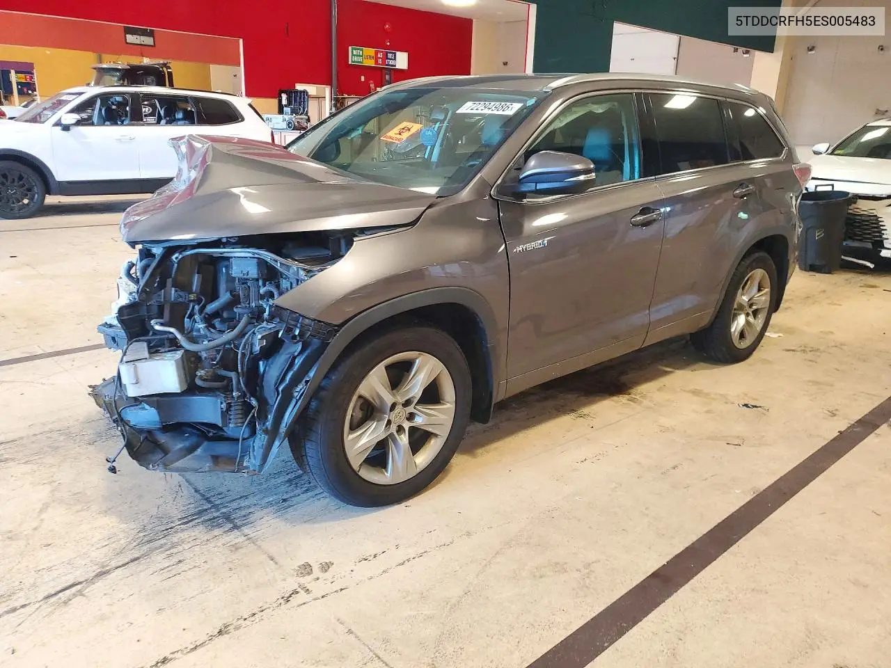 2014 Toyota Highlander Base VIN 5TDDCRFH5ES005483 фото 1
