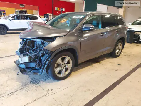 5TDDCRFH5ES005483 — 2014 Toyota Highlander, Передняя часть, фото до ремонта