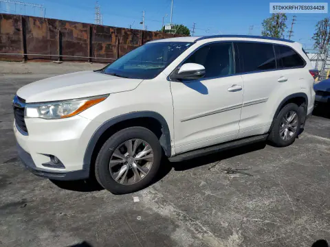 5TDKKRFH7ES034428 — 2014 Toyota Highlander, Мелкие вмятины и царапины, фото до ремонта