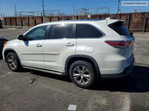 2014 Toyota Highlander Xle VIN 5TDKKRFH7ES034428 фото 2