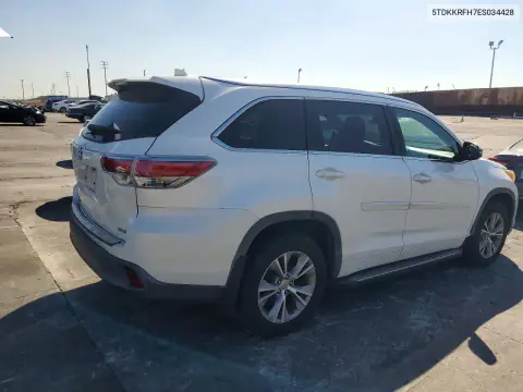 2014 Toyota Highlander Xle VIN 5TDKKRFH7ES034428 фото 3