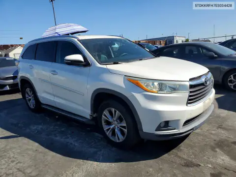 2014 Toyota Highlander Xle VIN 5TDKKRFH7ES034428 фото 4