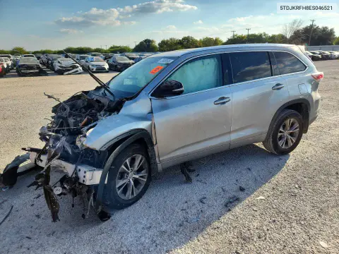 5TDJKRFH8ES046521 — 2014 Toyota Highlander, Передняя часть, фото до ремонта