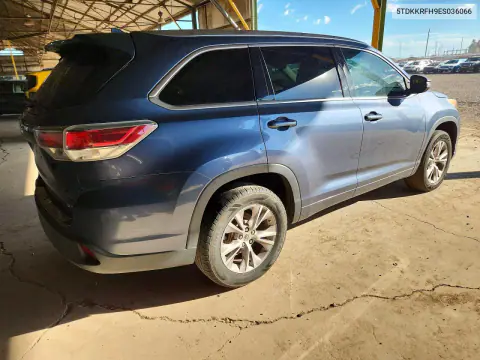 2014 Toyota Highlander Xle VIN 5TDKKRFH9ES036066 фото 3
