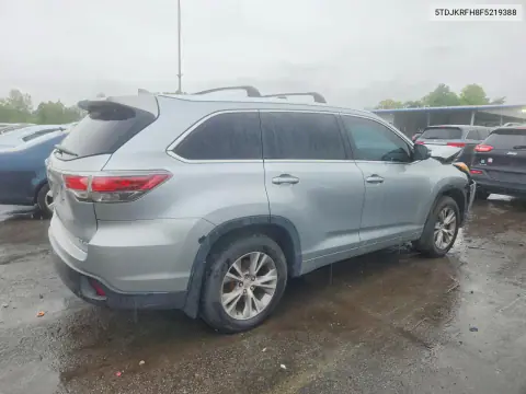 2015 Toyt Highlander Xle VIN 5TDJKRFH8FS219388 фото 3
