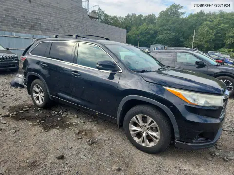 2015 Toyota Highlander Le Plus VIN 5TDBKRFH4FS071924 фото 4