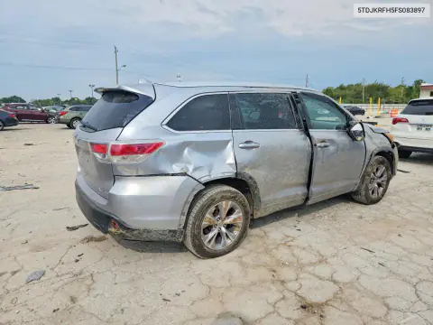 2015 Toyota Highlander Xle VIN 5TDJKRFH5FS083897 фото 3