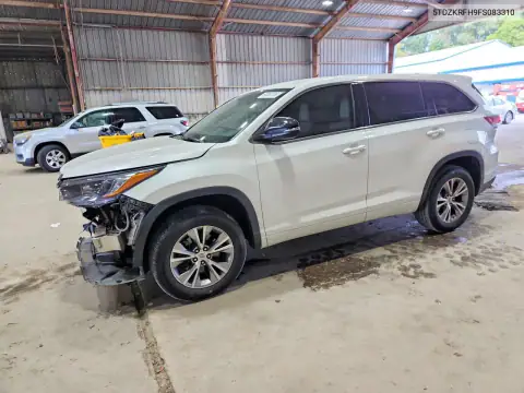 5TDZKRFH9FS083310 — 2015 Toyota Highlander, Передняя часть, фото до ремонта