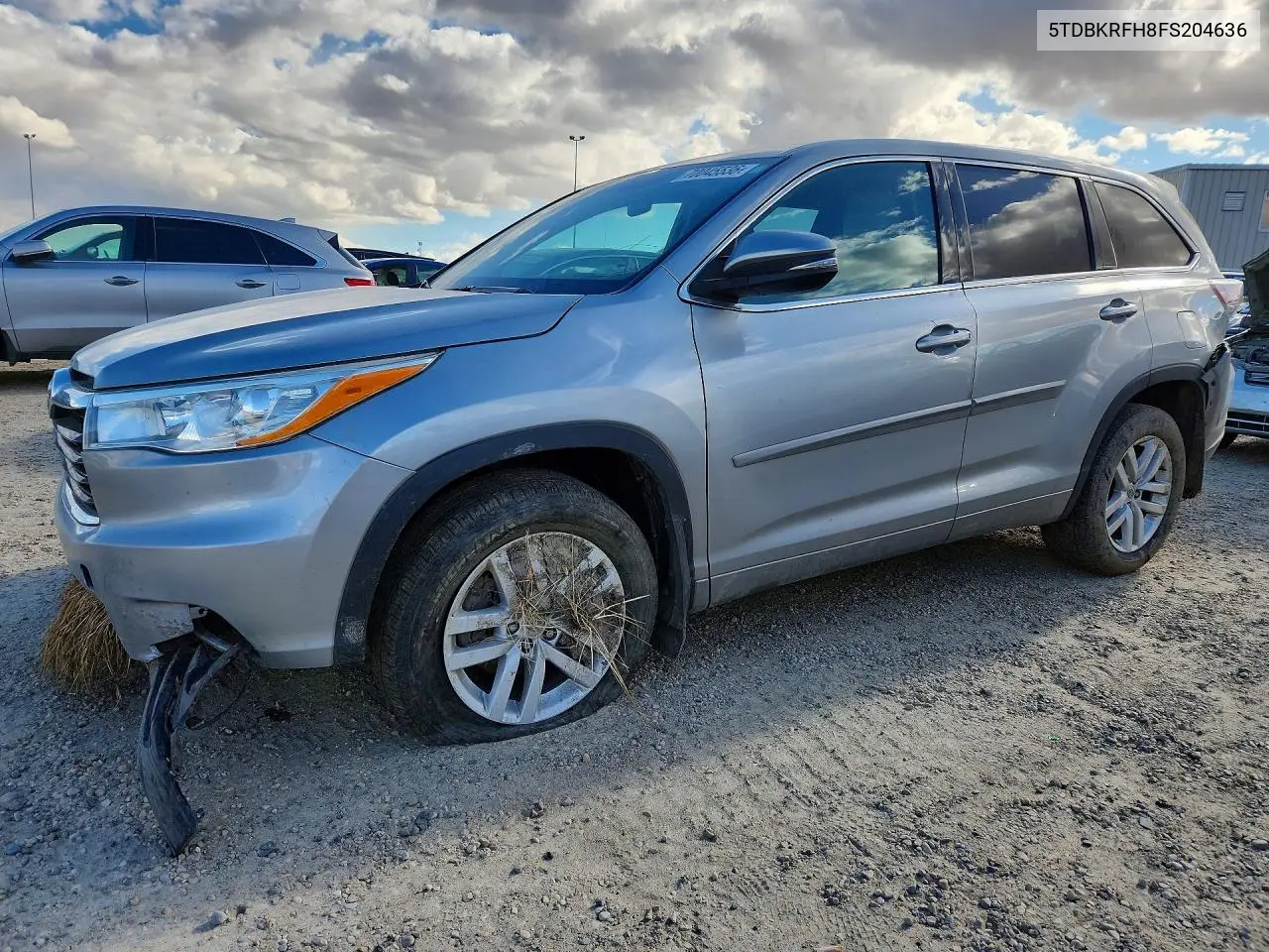 2015 Toyota Highlander Le VIN 5TDBKRFH8FS204636 фото 1