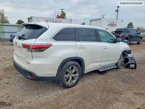 2015 Toyota Highlander Le Plus VIN 5TDBKRFH6FS206885 фото 3