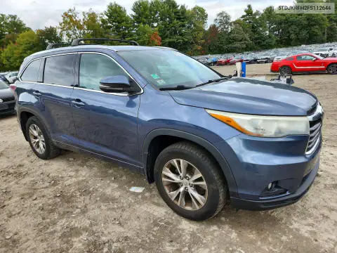 5TDJKRFH2FS112644 — 2015 Toyota Highlander, фото 4 с аукциона Copart 15.10.2026, Механические повреждения