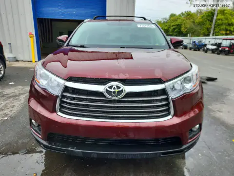 2015 Toyota Highlander Xle VIN 5TDJKRFH2FS149967 фото 5