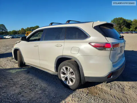 2015 Toyota Highlander Xle VIN 5TDJKRFH1FS152603 фото 2