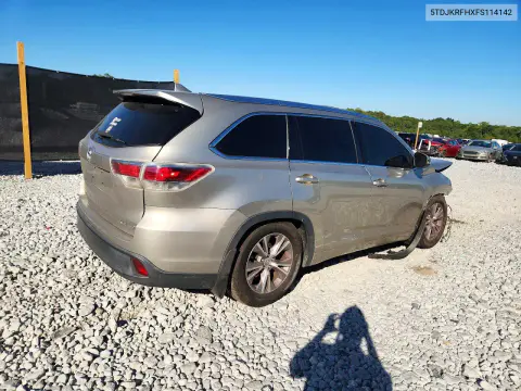 2015 Toyota Highlander Xle VIN 5TDJKRFHXFS114142 фото 3