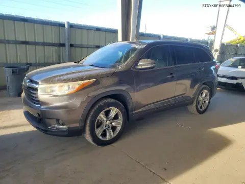 5TDYKRFH0FS064799 — 2015 Toyota Highlander, Мелкие вмятины и царапины, фото до ремонта