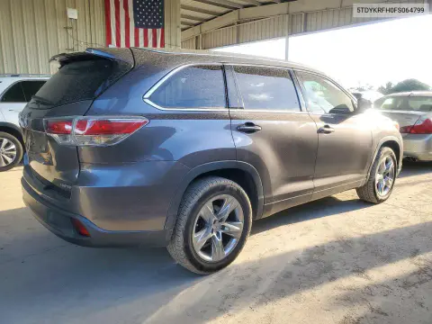 2015 Toyota Highlander Limited VIN 5TDYKRFH0FS064799 фото 3