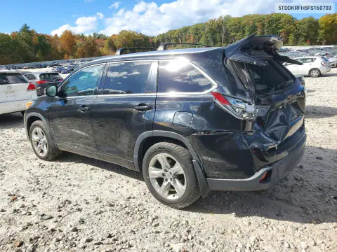 2015 Toyota Highlander Limited Platinum VIN 5TDDKRFH5FS160703 фото 2