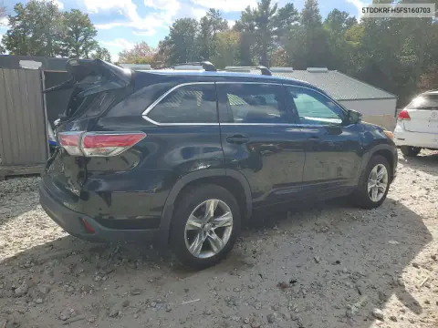 2015 Toyota Highlander Limited Platinum VIN 5TDDKRFH5FS160703 фото 3