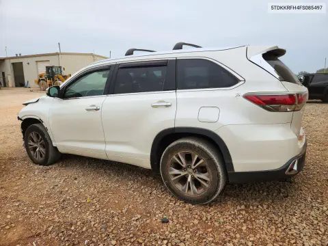 2015 Toyota Highlander Xle VIN 5TDKKRFH4FS085497 фото 2