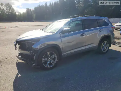 5TDDKRFHXFS197245 — 2015 Toyota Highlander, Передняя часть, фото до ремонта