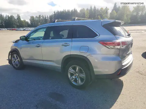 2015 Toyota Highlander Limited Platinum VIN 5TDDKRFHXFS197245 фото 2
