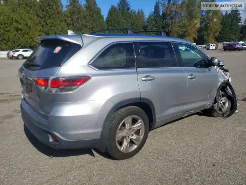 2015 Toyota Highlander Limited Platinum VIN 5TDDKRFHXFS197245 фото 3