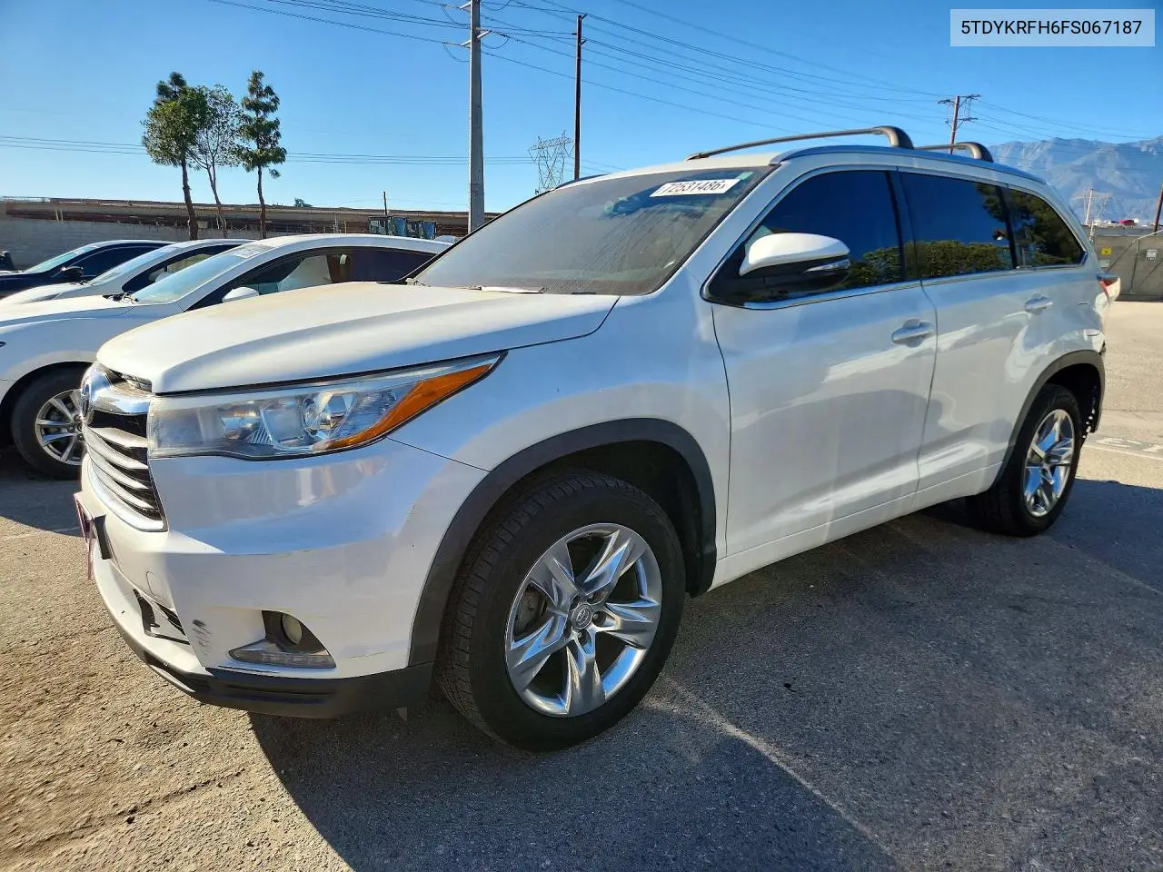 2015 Toyota Highlander Limited VIN 5TDYKRFH6FS067187 фото 1