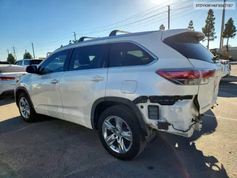 2015 Toyota Highlander Limited VIN 5TDYKRFH6FS067187 фото 2
