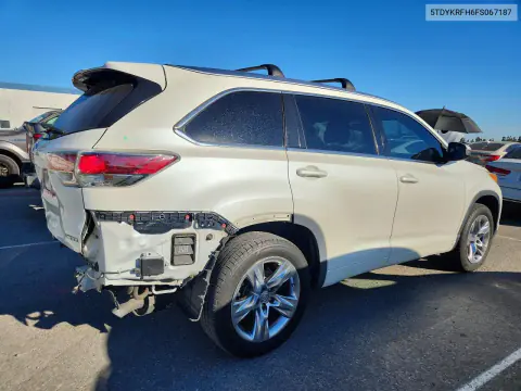 2015 Toyota Highlander Limited VIN 5TDYKRFH6FS067187 фото 3