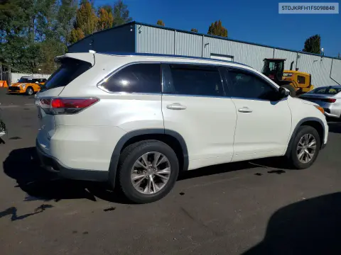 2015 Toyota Highlander Xle VIN 5TDJKRFH1FS098848 фото 3