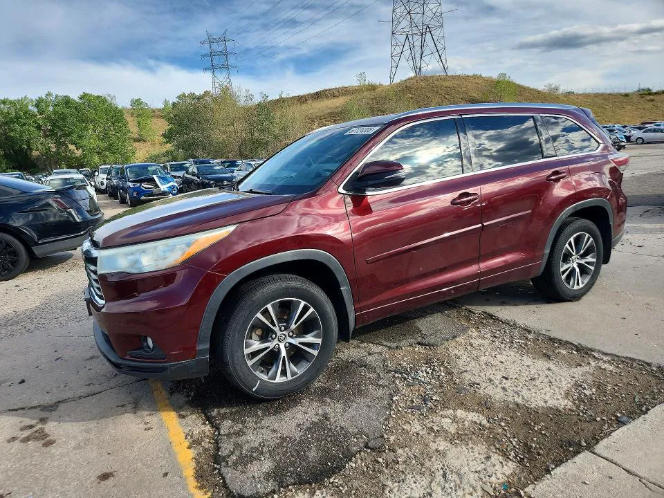 2016 TOYOTA HIGHLANDER VIN 5TDJKRFH1GS344377 фото 1